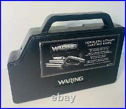 Cordless Lithium Electric Knife with 2 Blades and Storage Case Waring EK120
