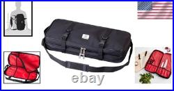 Culinary Expert-Approved Black Knife Case with 17 Pockets for Optimal Storage Culinary Expert-Approved Black Knife Case with 17 Pockets for Optimal Storage