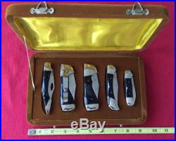 Custom Folding Knife Collection NewithVintage In Storage Case