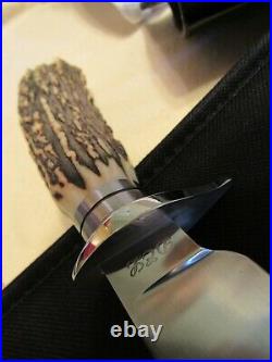 Custom Handmade Knife. David Landis. Stag Bowie. Unused. Excellent++