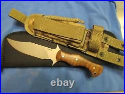 Custom Handmade Knife. James Scroggs.'On You Six' Large Fighter Unused. Mint