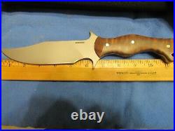 Custom Handmade Knife. James Scroggs.'On You Six' Large Fighter Unused. Mint
