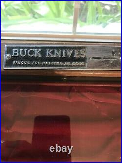 Custom Made Double Buck Knife General Store Counter Display Case Sign Dovetail