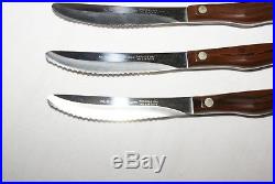 Cutco 8 Piece Steak Knives Set 1059 Serrated Blade Wood Handles with Storage Case