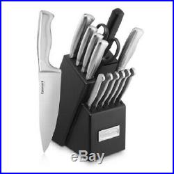 Cutlery Block Set Hollow Handle 15pcs Stainless Steel Storage Cutting Knife Case
