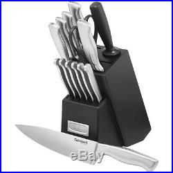 Cutlery Block Set Hollow Handle 15pcs Stainless Steel Storage Cutting Knife Case