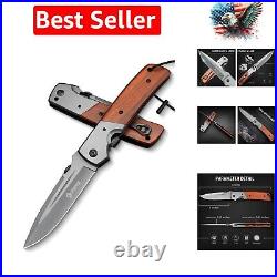 DA52 Pocket Knife for Men, 5'' Large Folding Knife, 11'' Survival Knife with