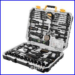DEKO 218-Piece Household Hand Tool kit with Portable Plastic Storage Case