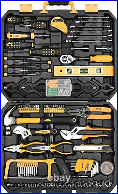 DEKOPRO 168Pcs Socket Wrench Auto Repair Tool Set Hand Tool Kit with Storage Case