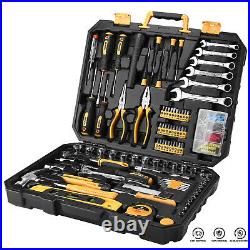 DEKOPRO 208 Piece General Household Hand Tool Kits with Plastic Storage Case