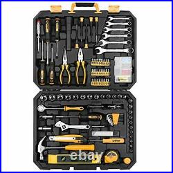 DEKOPRO 208 Piece Tool Set General House Automotive Toolbox Storage Case Kit
