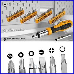 DEKOPRO 228 Piece Socket Wrench Assortment Hand Tools Set Toolbox Storage Case