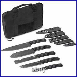 DFACKTO Mobility 11-Piece Camping/Kitchen Knife Set Carbon Stainless Steel +Case