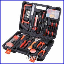 DIY Tool Kit Essential Hand Tools With Storage Case Handyman Toolkit 100 Piece