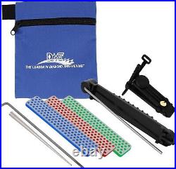 Deluxe Diamond Knife Sharpener Set with Serrated Accessory & Storage Pouch