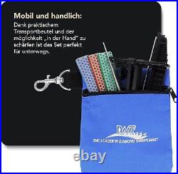 Deluxe Diamond Knife Sharpener Set with Serrated Accessory & Storage Pouch