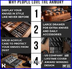 Display Your Knife Collection with the Armory Premium Pocket Knife Display Cas