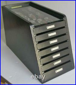 DisplayGifts Knife Storage/Display Case Holder Cabinet, with 6 Drawers, KC01-NAT