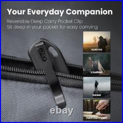 Drop Bear EDC Folding Knife Black Aluminum Handle, 154CM Steel Blade Pocket