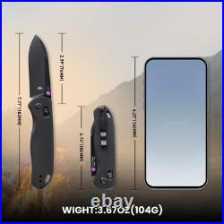 Drop Bear EDC Folding Knife Black Aluminum Handle, 154CM Steel Blade Pocket