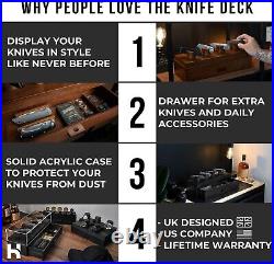 EDC Pocket Knife Display Case Storage and Organizer Gift For Men Husband Dad