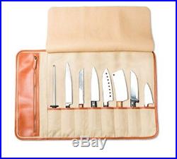 EVERPRIDE Chef's Knife Roll Up Storage Bag 8-Pocket Carrier Stores 8 Knives PLUS