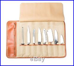 EVERPRIDE Chefs Knife Roll Up Storage Bag (8-Pocket)- Made of Synthetic Leath