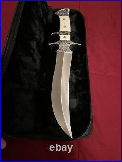 Edmund Davidson custom integral sub hilt knife-engraved -Loveless design/Rare