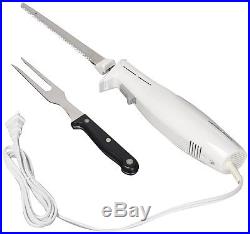 Electric Carving Knife Bread Slicer Stainless Steel Blade Storage Case Kitchen
