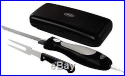 Electric Knife Carving Fork Storage Case Oster Removable Stainless Steel Cutting