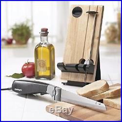 Electric Knife Carving Stainless Steel Slice Blades with Wood Block Storage Case