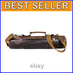 Elegant Knife Roll Storage Bag with Vintage Buckles & 10 Pockets for Chefs
