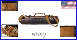 Elegant Knife Roll Storage Bag with Vintage Buckles & 10 Pockets for Chefs