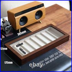 Elegant Walnut Veneer Knife Display Case for 8 Pocket Knives Classic Style