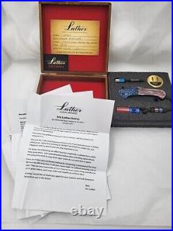 Eric Luther Knives Luther Orphan Custom Patriotic set Pen Bottle Opener Bead