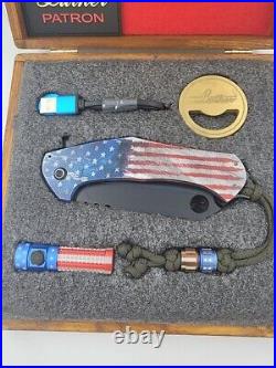 Eric Luther Knives Luther Orphan Custom Patriotic set Pen Bottle Opener Bead