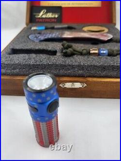 Eric Luther Knives Luther Orphan Custom Patriotic set Pen Bottle Opener Bead