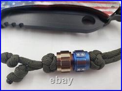 Eric Luther Knives Luther Orphan Custom Patriotic set Pen Bottle Opener Bead