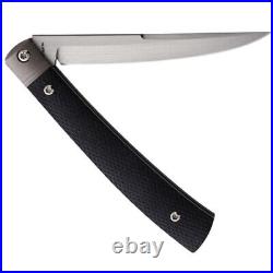 Esnyx Knives Barracuda Folding Knife 3.5 M390 Steel Blade Black G10 Handle