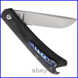 Esnyx Knives Beer Buster Jr Folding Knife 2.63 M390 Steel Blade Micarta Handle