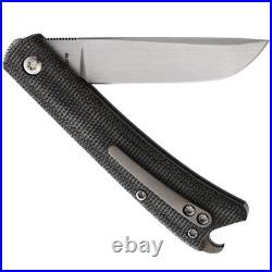 Esnyx Knives Beer Buster Jr Folding Knife 2.63 M390 Steel Blade Micarta Handle