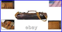 Expandable 10-Pocket Chef Knife Roll in Dark Brown Leather for Efficient Travel Expandable 10-Pocket Chef Knife Roll in Dark Brown Leather for Efficient Travel