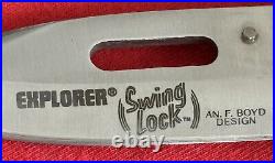 F. Boyd Swing Lock Rare- Vintage Made In Japan Original Sheath & Storage Box