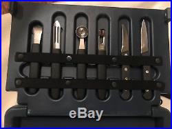 F. Dick Johnson & Wales 14 pc knife set with hard storage case and arm strap
