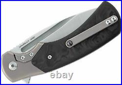 FOX 40th ANNIVERSARY M390 3 3/4 TITANIUM/CARBON FIBER FOLDING FLIPPER KNIFE NIB