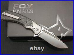 FOX Knives 40th anniversary M390 Carbon Fiber Folding Flipper Pocket Knife EDC