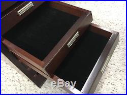 Fancy Rosewood Collector Knife Display Tool Storage Cabinet Case, Solid Rosewood