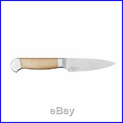Ferrum Estate 3pc Kitchen Knife Set with Maple Handles & Wooden Storage Case