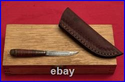 Finnish Miniature Puukko Antique Knife (1930-1940) Sheath & Storage Case Finnish Miniature Puukko Antique Knife (1930-1940) Sheath & Storage Case