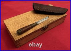 Finnish Miniature Puukko Antique Knife (1930-1940) Sheath & Storage Case Finnish Miniature Puukko Antique Knife (1930-1940) Sheath & Storage Case